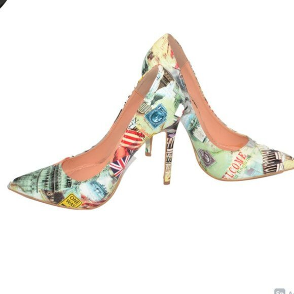 Vogue Magazine Marylin Monroe British Jack Red Blue Europe Heels Stilettos 7 - Picture 5 of 9